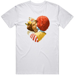 Mcdonalds Parody Burger King Kissing Funny Cool Gift Idea Merch Classic Cotton T Shirt