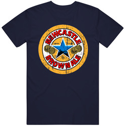 Newcastle Brown Ale Beer Alcohol Drinking Gift Distressed Look Merch Classic Cotton T Shirt