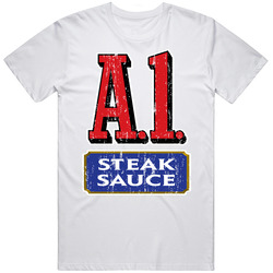 A.1. Sauce Logo Cool Food Gift Distressed Merch Classic Cotton T Shirt