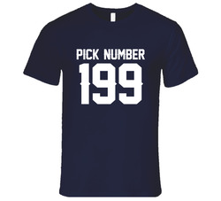 Tom Brady Pick Number 199 New England Football Fan Merch Classic Cotton T Shirt
