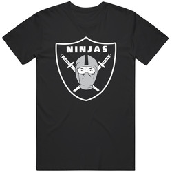 Ninja Raiders Band Logo Black Merch Classic Cotton T Shirt