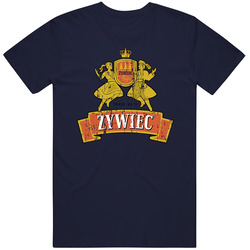 Zywiec Beer Logo Alcohol Drinking Gift Distressed Look Merch Classic Cotton T Shirt