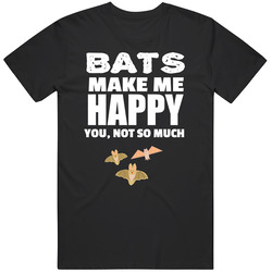 Bats Make Me Happy You, Not So Much Merch Classic Cotton T Shirt