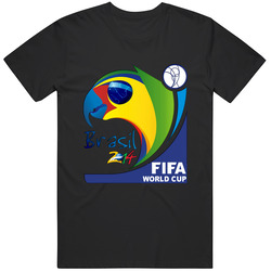 Brazil World Cup Black Merch Classic Cotton T Shirt