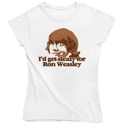 I'd Get Sleazy For Ron Weasley Cool Gift Idea Merch Classic Cotton Ladies T Shirt