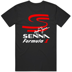Senna Formula Black Merch Classic Cotton T Shirt