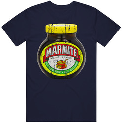 Marmite A British Yeast Spread Logo Cool Food Gift Distressed Merch Classic Cotton T Shirt