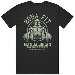Boba Fit Mandalorian Training Center Star Wars Fan Merch Classic Cotton T Shirt
