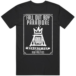 FALL OUT BOY PARAMORE MONUMENTOUR new politic punk rock tourdate concert Retro Unisex Classic Tee T Shirt