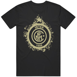 Flower Inter Milan Football Club Standard Adult Black T- S To 5xl Retro Unisex Classic Tee T Shirt