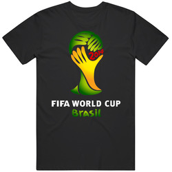 Fifa 2014 Black Retro Unisex Classic Tee T Shirt