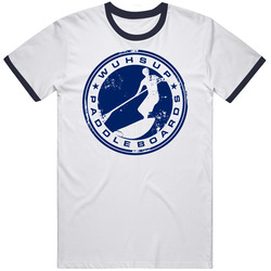 Wuhsup Sup Stand Up Paddleboard Navy Ringer Retro Unisex Classic Tee T Shirt