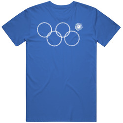 Blue Olympic Rings Retro Unisex Classic Tee T Shirt