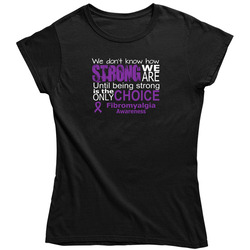 Stay Strong! Fibromyalgia Awareness Retro Unisex Classic Tee Ladies T Shirt
