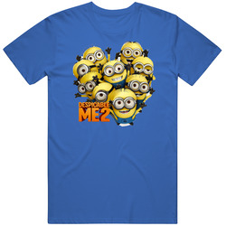 Despicable Me 2 The Minions Royal Blue Retro Unisex Classic Tee T Shirt