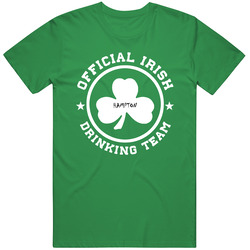Hampton Official Irish Drinking Team St Patrick Day Funny Retro Unisex Classic Tee T Shirt