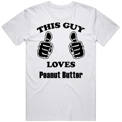 This Guy Loves Peanut Butter Funny Food Retro Unisex Classic Tee T Shirt