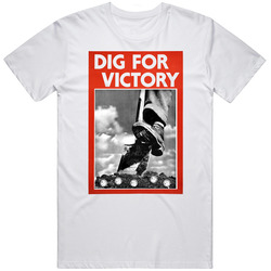 Fitted T-Shirt, Dig for victory Retro Unisex Classic Tee T Shirt