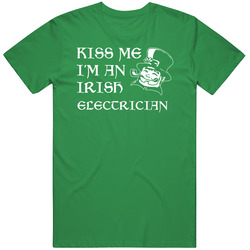 Kiss Me I M An Irish Electrician  St Patricks Day Retro Unisex Classic Tee T Shirt