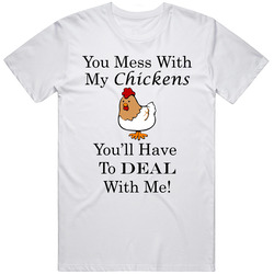 Mess With My Chickens Deal With Me Retro Unisex Classic Tee T Shirt