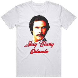Stay Classy Orlando Anchorman Ron Burgundy Retro Unisex Classic Tee T Shirt