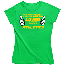 This Girl Loves Her Athletics Retro Unisex Classic Tee Ladies T Shirt