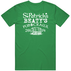 Beaty Pub Crawl Clover Drinking Team  Irish St Patricks Day Retro Unisex Classic Tee T Shirt