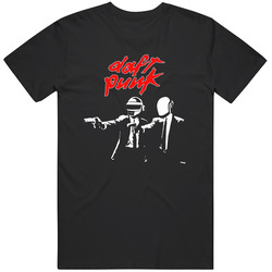 Daft Punk Face To Face Cover Black Atas Retro Unisex Classic Tee T Shirt