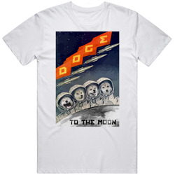 Ladies, To the moon white Retro Unisex Classic Tee T Shirt