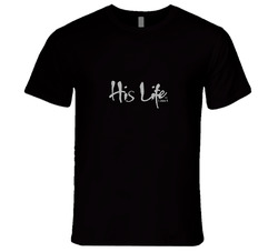 His Life Men's Fitted Black Retro Unisex Classic Tee T Shirt