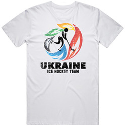 Ukraine Ice Hockey Team 2014 Olympic Sochi Vintage Distressed Retro Unisex Classic Tee T Shirt