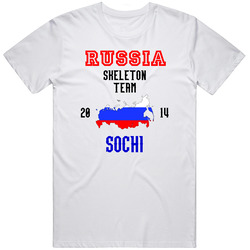 Russia Skeleton Team 2014 Sochi Retro Unisex Classic Tee T Shirt