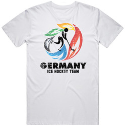 Germany Ice Hockey Team 2014 Olympic Sochi Vintage Distressed Retro Unisex Classic Tee T Shirt