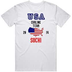 United States Usa Curling Team 2014 Sochi Retro Unisex Classic Tee T Shirt