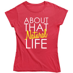Natural Life -red Retro Unisex Classic Tee Ladies T Shirt