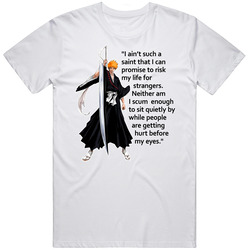 Bleach Ichigo Japanese Anime Retro Unisex Classic Tee T Shirt