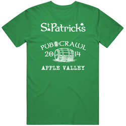 Apple Valley Pub Crawl Irish Bar St Patrick Day Funny Retro Unisex Classic Tee T Shirt