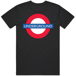 London Underground Black V2 Retro Unisex Classic Tee T Shirt