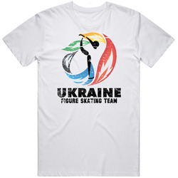 Ukraine Figure Skating Team 2014 Olympic Sochi Vintage Distressed Retro Unisex Classic Tee T Shirt