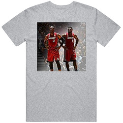Lebron King James MVP Shirt LBJ Miami Heat Basketball Jersey nba Champs 6 Wade Retro Unisex Classic Tee T Shirt