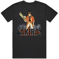 Akira Movie Gun Over City Anime Manga Retro Unisex Classic Tee T Shirt