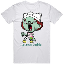Icecream Zombie On White Retro Unisex Classic Tee T Shirt