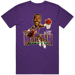 Karl Malone Retro Basketball Caricature Retro Unisex Classic Tee T Shirt