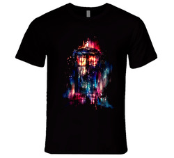 Tardis Dr Who Galaxy Retro Unisex Classic Tee T Shirt