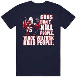 Guns Dont Kill People Vince Wilfork Football New England Retro Unisex Classic Tee T Shirt