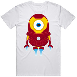 Minions Despicable Me 2 Iron Man Funny Standard Adult White T- S To 5xl Retro Unisex Classic Tee T Shirt