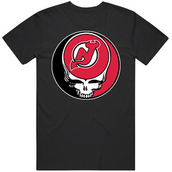 Steal Your Face New Jersey Grateful Devils Dead Stealie Hockey Retro Unisex Classic Tee T Shirt