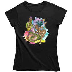 Mardi Gras - Black Retro Unisex Classic Tee Ladies T Shirt