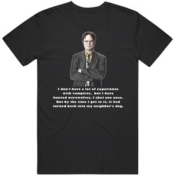 The Office Dwight Schrute Vampire Werewolf Quote Retro Unisex Classic Tee T Shirt