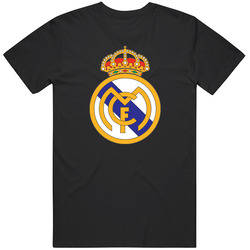 Real Madrid Cf Soccer Football Black Retro Unisex Classic Tee T Shirt